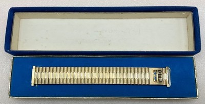 Vintage GTE 10k Gold Emblem Speidel Stretch Gold Tone Watch Band