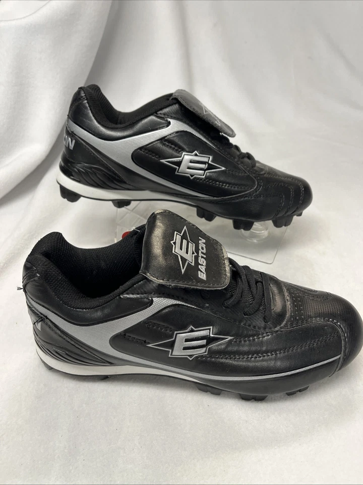 NUEVO CON ETIQUETAS Easton Hombres Béisbol Fútbol Botines Zapatos Negro Plata M33488 Talla 8.5 Foto 3 de 4