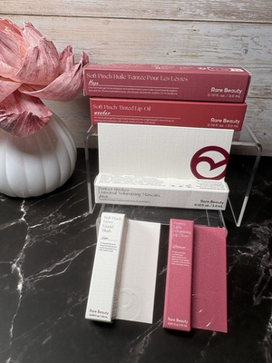 #ad Rare Beauty Bundle Mini and Full Size Set * Lip Blush Mascara Bundle * $65 $49.99