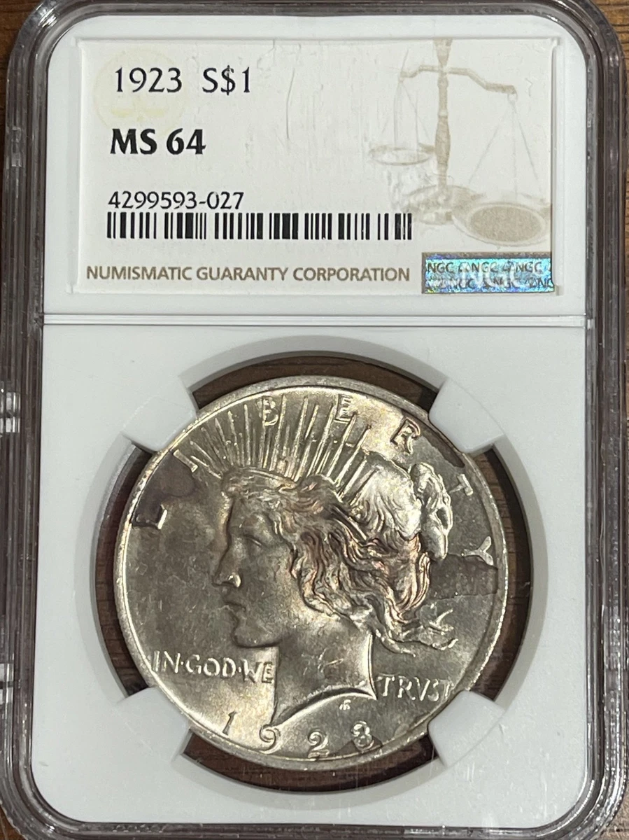 MS 64 Graded 1923 Year Peace Dollars (1921-1935) for sale | eBay