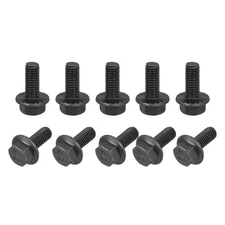 10pcs M5x12mm Hex Serrated Flange Bolts 10.9 Grade Carbon Steel Screws