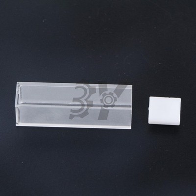 2PCS   CUVETTES WITH LIDS 10MM CELL CUVETTE WITH BOX #am
