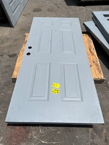 Unbranded / Commercial 6-Panel Metal Door / Embossed, heavy-duty commercial 6-pa