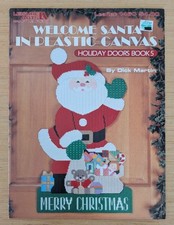 Welcome Santa in Plastic Canvas Holiday Doors Book 5 by Leisure Arts 1993