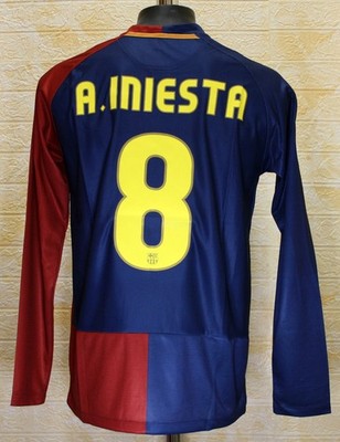 FC Barcelona A. Iniesta 8 長袖ユニフォーム FC BARCELONA 2009 UCL FINAL jersey shirt A.Iniesta #8 | eBay