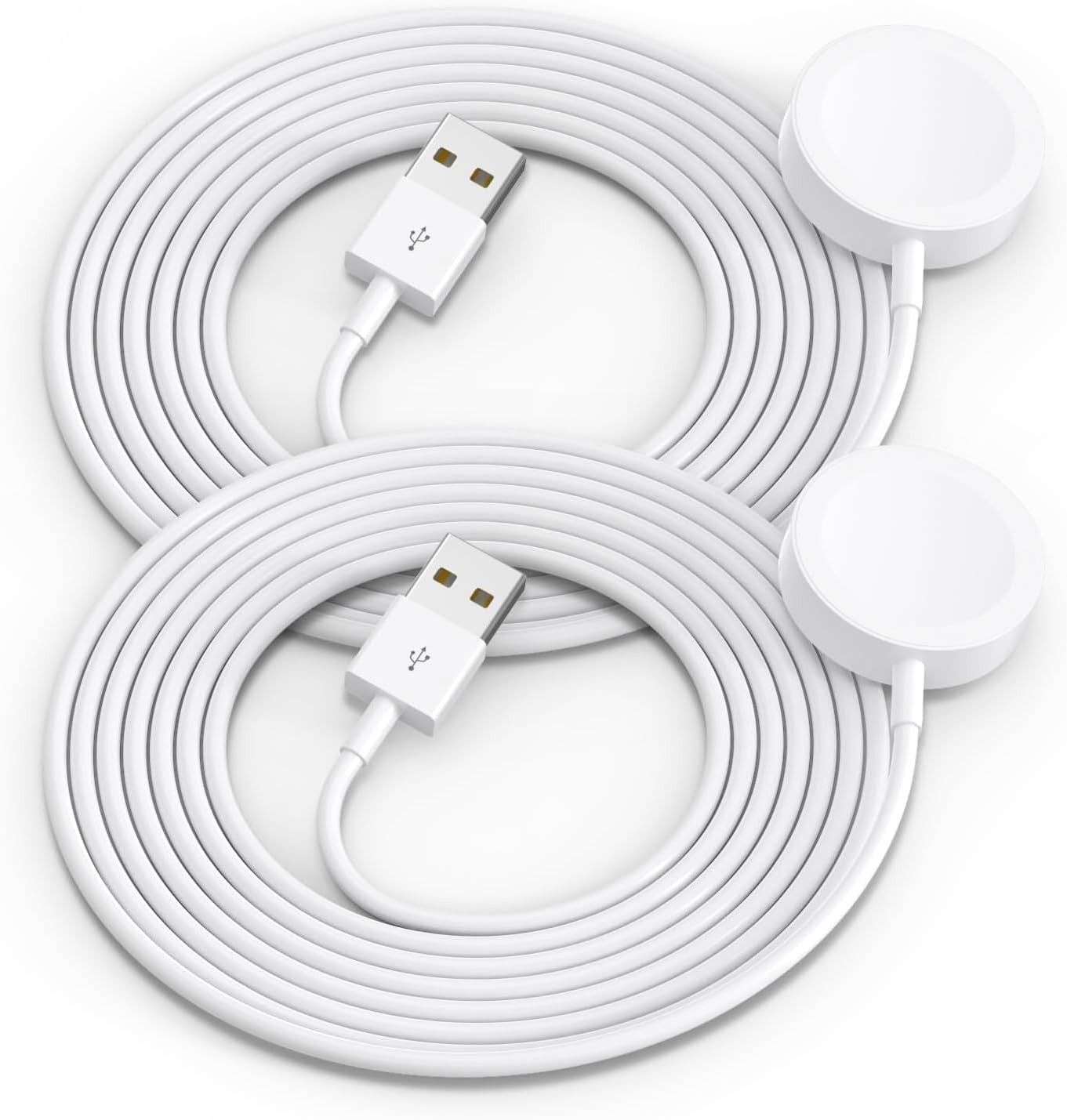 2Pack Upgraded for Apple Watch Charger USB Magnetic Wireless Fast Iwatch Charger