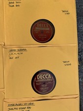  6 Vintage Lot Of Ten 78 RPM Records, Great Shape, Various Artists, DECCA  