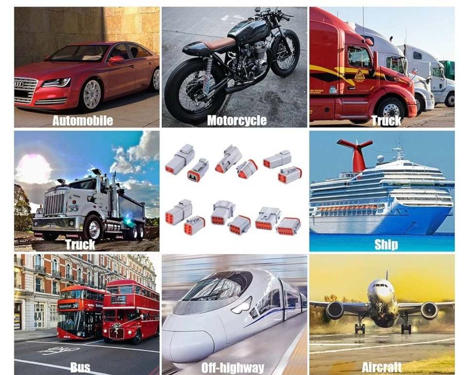 102 шт. 2-контактный немецкий серый разъем DT 12 комплектов, размер 16 сплошные контакты Waterpr - Изображение 4 из 4