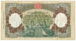 5000 LIRE CAPRANESI REPUBBLICHE MARINARE REGINE MARE MEDUSA 07/01/1963 qBB