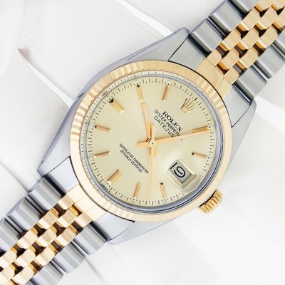 Rolex Datejust Champagne Dial No YG SS Watch Automatic Winding OH Polished Rolex DateJust 28 18k YG President Bracelet Champagne Index  main image 4