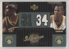 2002-03 Inspirations Dual Game-Used Jerseys /1500 Reggie Evans Ray Allen HOF d9r