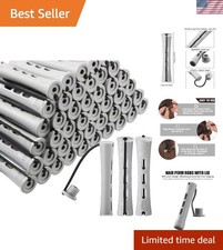 Lightweight Cold Wave Perm Rods   60 Pcs Gray Curling Set for All Hair Types