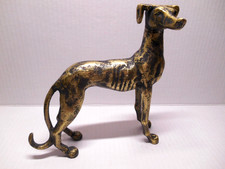 Statua Art Decò GREYHOUND WHIPPET DOG Statuina Decorazione Elegante 7,5"