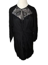 City Chic Size XXL / 24 Plus Size Black Lace Trimmed Charm Dress NWT