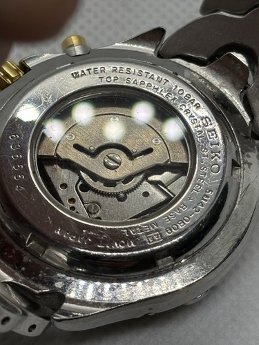 Seiko Kinetic Argento e Oro Sport 100 - 5M42-0809 - Foto 3 di 4