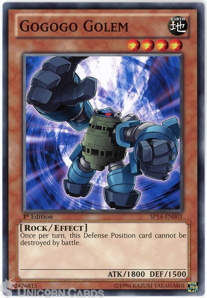 SP14-EN001 Gogogo Golem : Starfoil Rare 1st Edition Mint YuGiOh Card