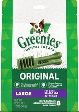 Greenies Original Large Dental Dog Treats, 12 8 Count (Pack of 1), 8 Treats 