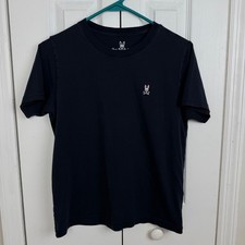 Psycho Bunny T Shirt Youth L 14/16 Black Pima Cotton Logo Crewneck Casual Tee