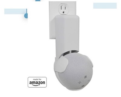 Made For Amazon Outlet Hanger, White, for Echo Dot (4th generation)