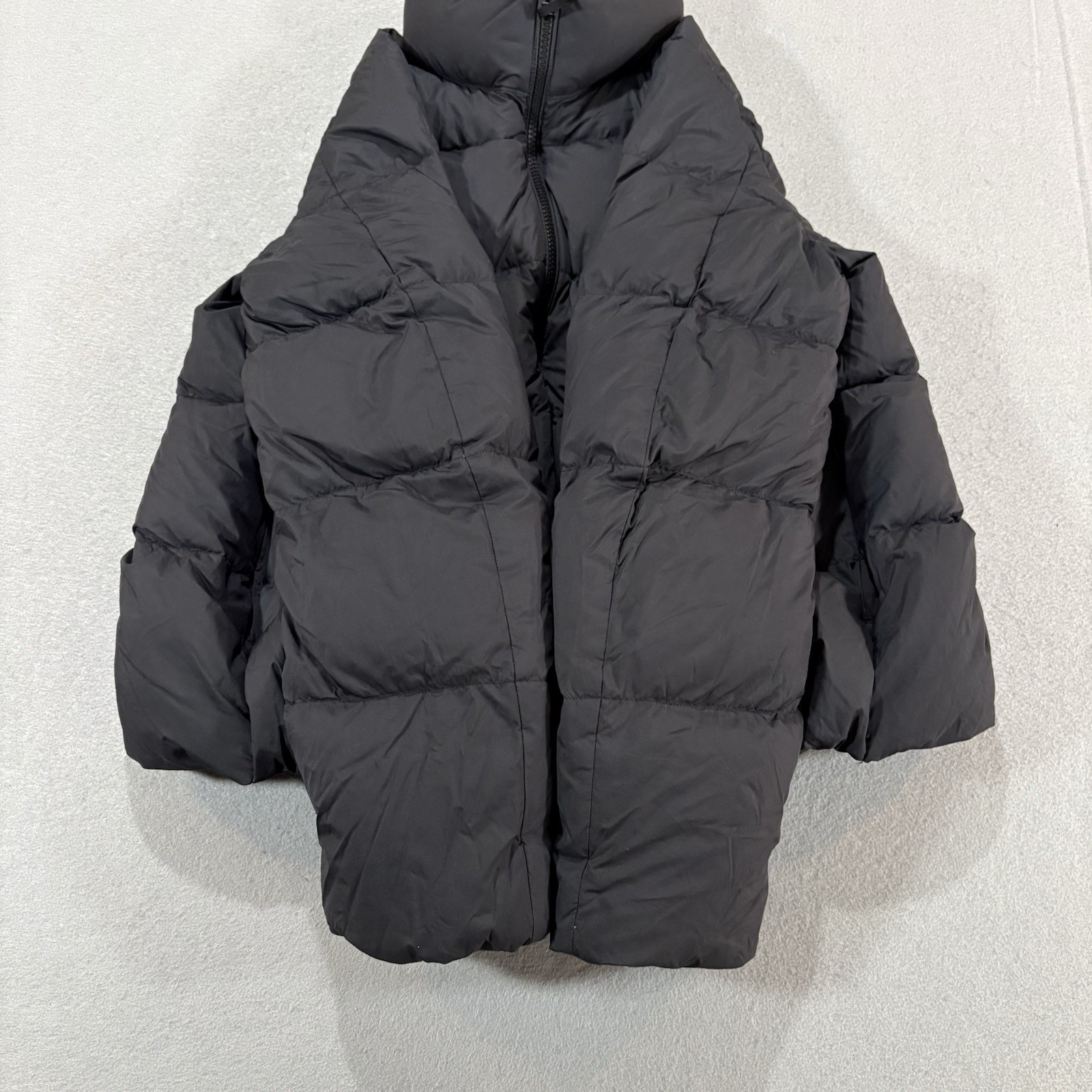 Uniqlo Women's Ultra Light Down Puffer Jacket XXS Black Full Zip Crop image 5