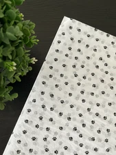 PAW PRINT WHITE Design Tissue Paper Sheet Choose Size & Package Amount