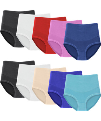 10er Pack Damen Slips Taillenslip Schlüpfer Maxislip Unterhosen Baumwolle Slip