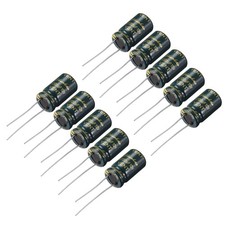 Image of 10pcs Aluminum Radial Electrolytic Capacitor Low E S R Green 2200UF 10V 10x17 mm
