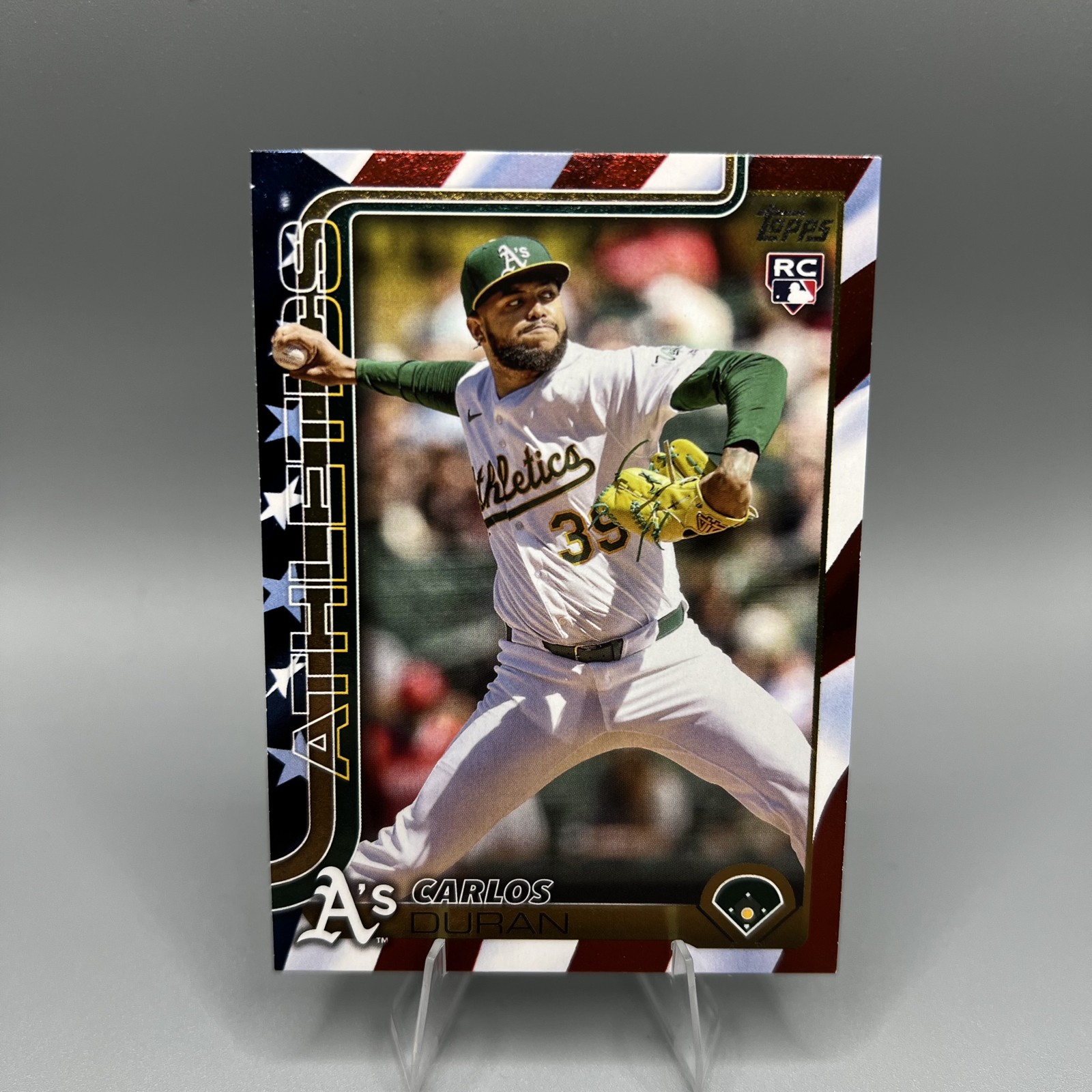 Carlos Duran 2025 Topps Update Series #US104 Independence Day /76 Athletics Card