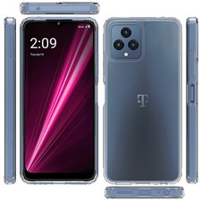 For T-Mobile Revvl 6 5G Hybrid Clear Shockproof TPU Hard Back Frame Case Cover