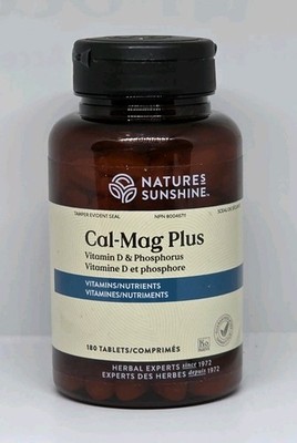 Nature's Sunshine Cal-Mag Plus Vitamin D 180 Tablets New Exp. 05/2026