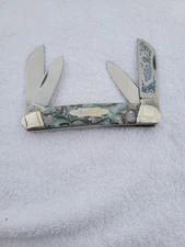 Bulldog Soligen Germany 4 Bl Abalone Swirl Congress Fight'n Dogs Peacock Etch