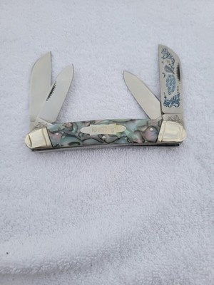 Bulldog Soligen Germany 4 Bl Abalone Swirl Congress Fight'n Dogs Peacock Etch
