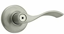 Kwikset 300BL Bed and Bath Privacy Lockset Door Lever - Satin Nickel New
