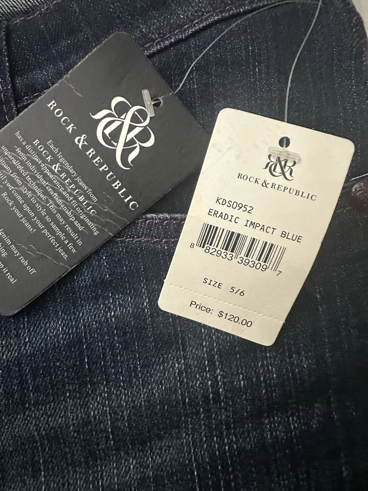 [NUEVO CON ETIQUETAS] Y2K Rock & Republic Victoria Beckham Rosa Tiro Bajo Jeans Talla 5/6 Foto 4 de 4