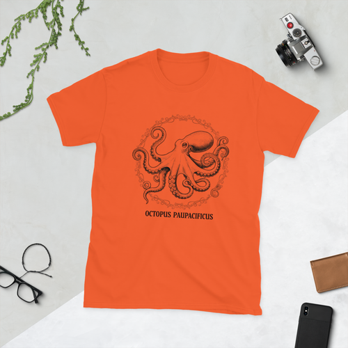 Camiseta pulpo pulpo mujer estampado vintage biología marina naturaleza retro top nuevo - Imagen 12 de 15