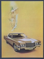 1969 Print Ad Cadillac Coupe Deville Hardtop In Gold