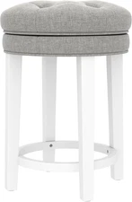 Krauss Backless Swivel Counter Height Stool, White