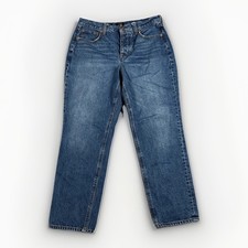 J. Crew Jeans Women 29 Premium High Rise Straight Blue Denim Classic Button Fly