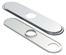 Gerber D493172 8" 1 Hole Centerset Escutcheon Plate - Chrome