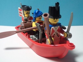 Lego # 6247 : Bounty Boat de Pirate I.  Bo&icirc;te et plan