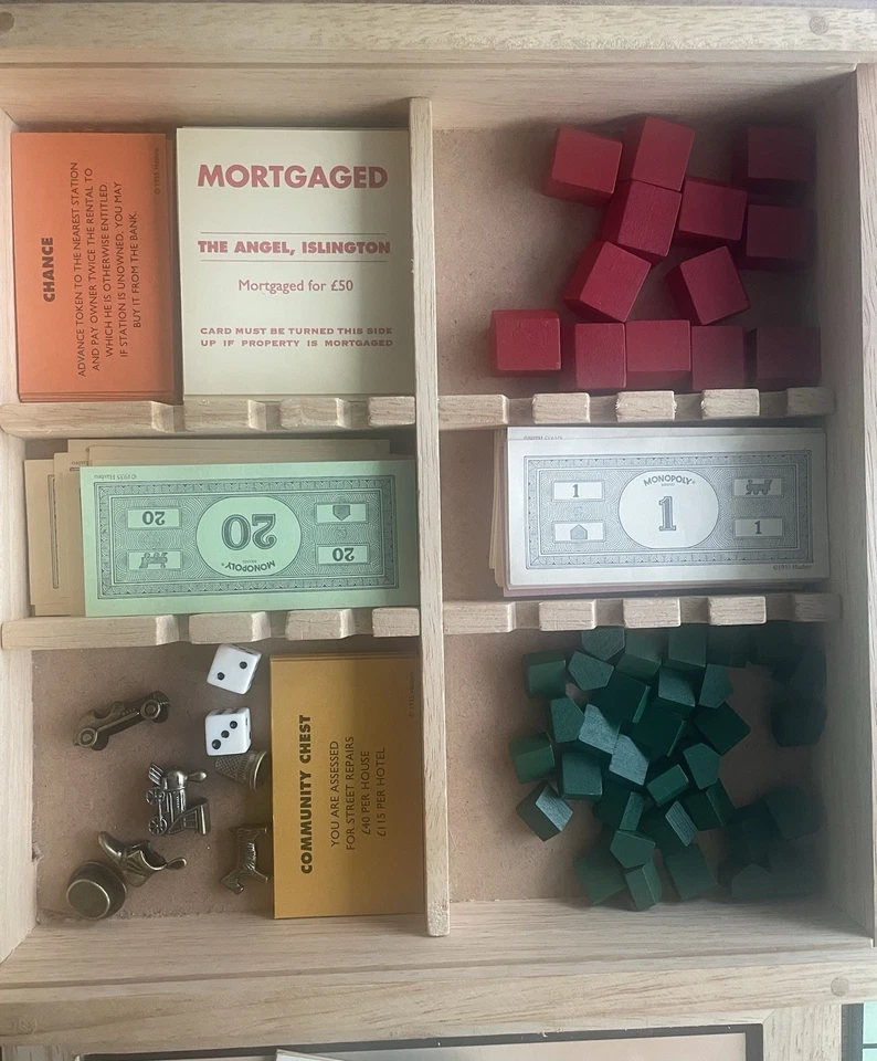 Monopoly Nostalgia Wooden Box Edition Board Game Parker - 2003 - Image 4 of 4