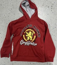 Harry Potter Boys Med 10-12 Hoodie Gryffindor Quidditch Hogwarts Maroon Used