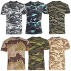 Mens Short Sleeved Camouflage T Shirt 100% Cotton US Army Military Combat