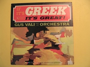 If It's Greek It's Great Gus Vali Vinyl LP Record Album United Artists UAL 3321