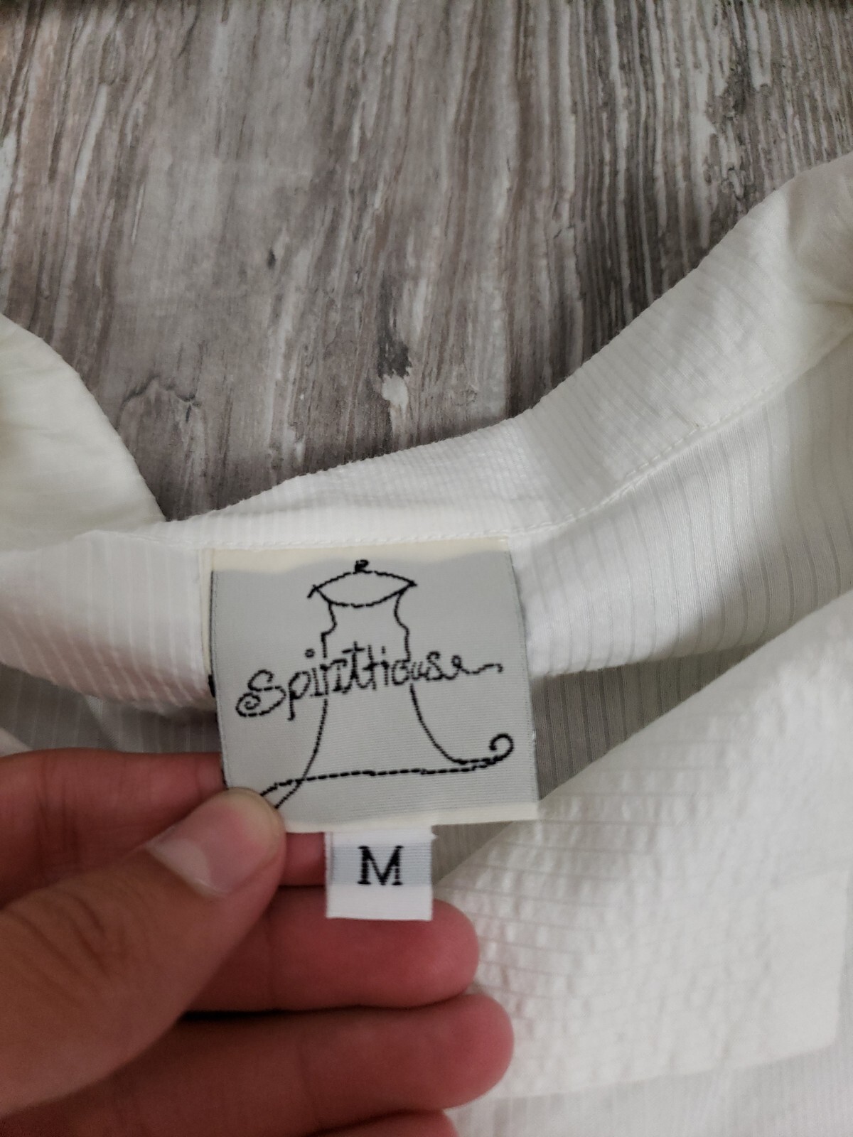 EUC Spirithouse white Button Down Top Size M Cott… - image 6