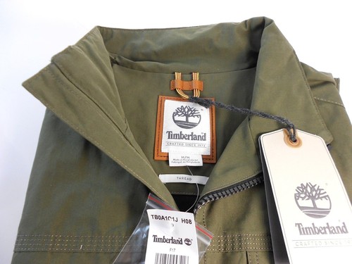 TIMBERLAND MT. DAVIS TIMELESS MEN'S MILITARY OLIVE WAXED JACKET SZ.M #A1O1J-H08 - Picture 7 of 9