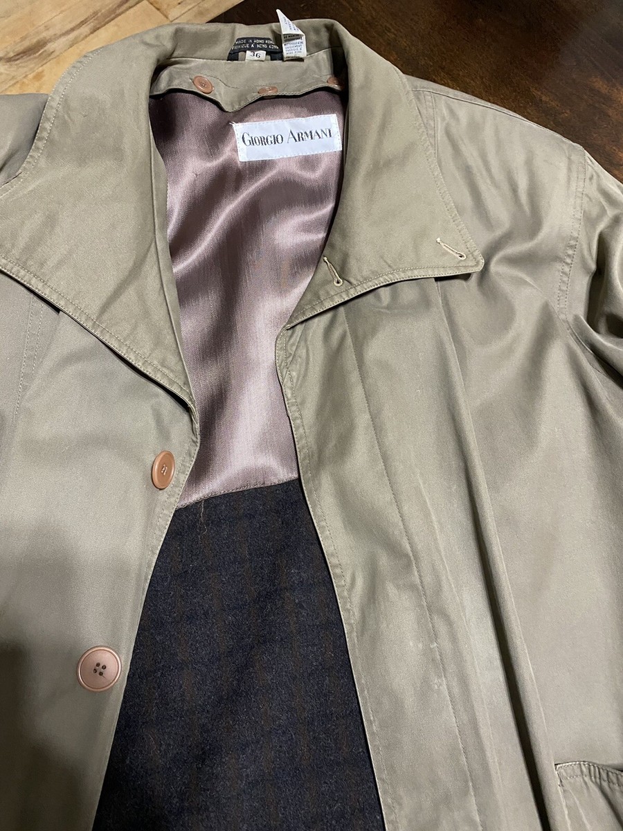 Giorgio Armani Men's Trench-Coat. Removable Wool Liner. Size Giorgio Armani Men's Trench-Coat. Removable Wool Liner. Size