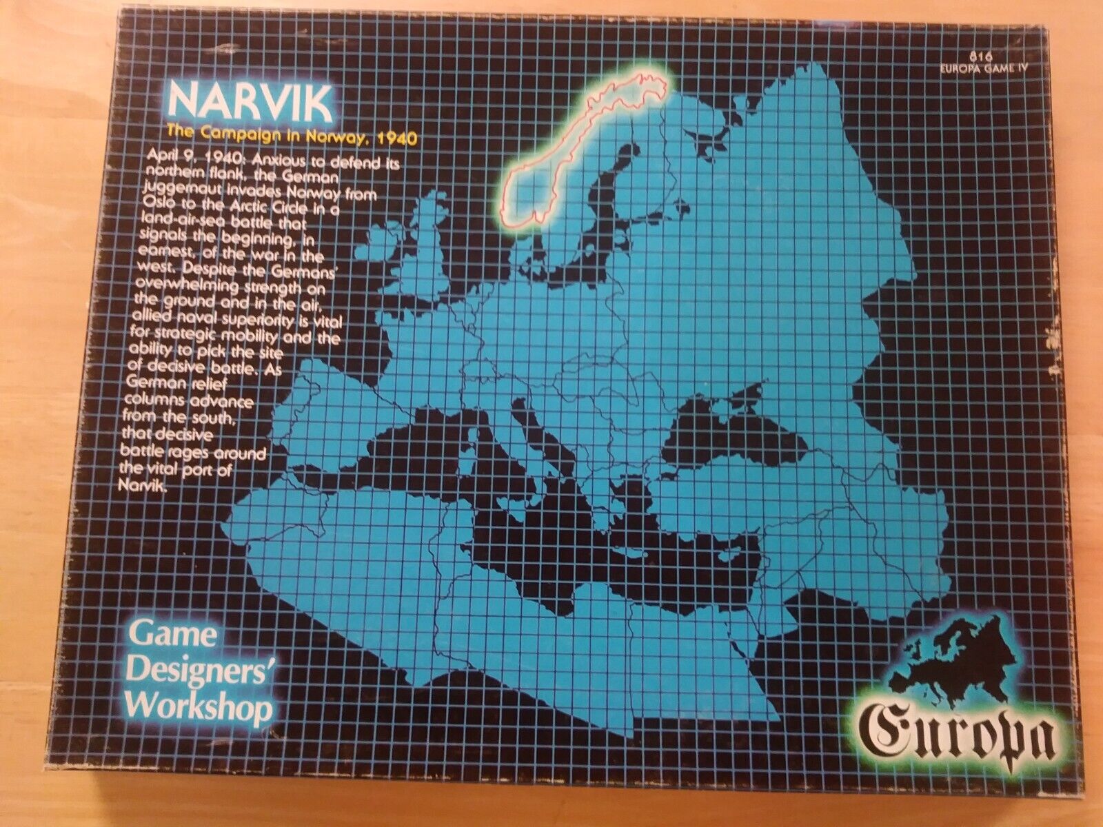GDW Europa Series IV-Narvik 2nd Ed-Campaign in Norway-Unpunch