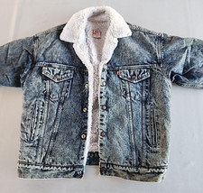 Vintage Levi's Sherpa Lined Denim Jean Jacket Size M Made In USA 80's
