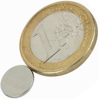 20 X Scheibenmagnet Rundmagnet Ø 10 Mm, HöHe 1 Mm Neodym (Ndfeb) - HäLt 0,5 Kg